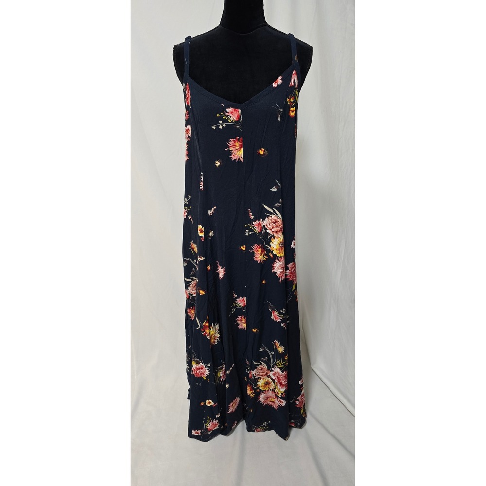 Torrid women plus size 1X Trapeze tank maxi summer dress sleeveless floral